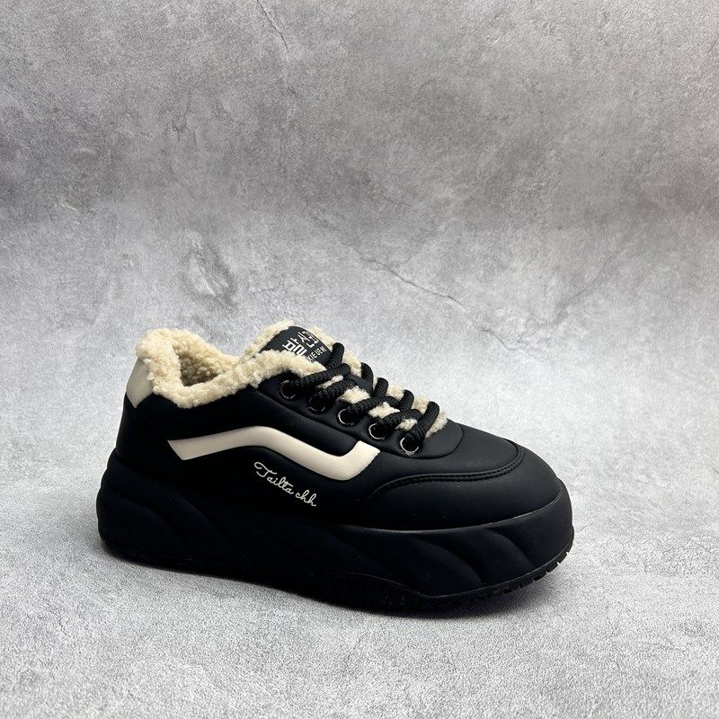 2025断码秋季真皮新款女鞋厚底休闲深口时尚牛皮系带加绒女棉鞋,女鞋,深口单鞋,淘宝优惠券,粉丝福利购,淘宝优惠卷