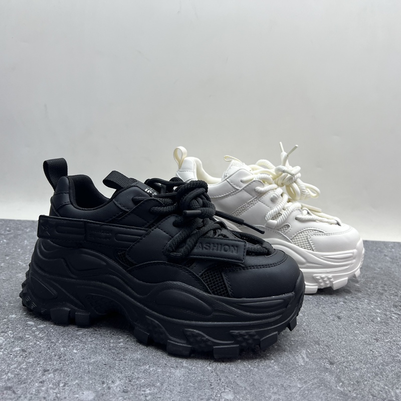 2025春秋新款女鞋布面厚底