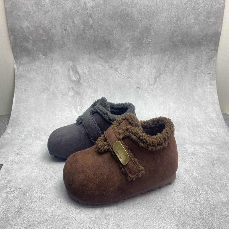 工厂25断码超纤秋季新款女鞋厚底勃肯鞋圆头松糕底套脚包头女棉鞋