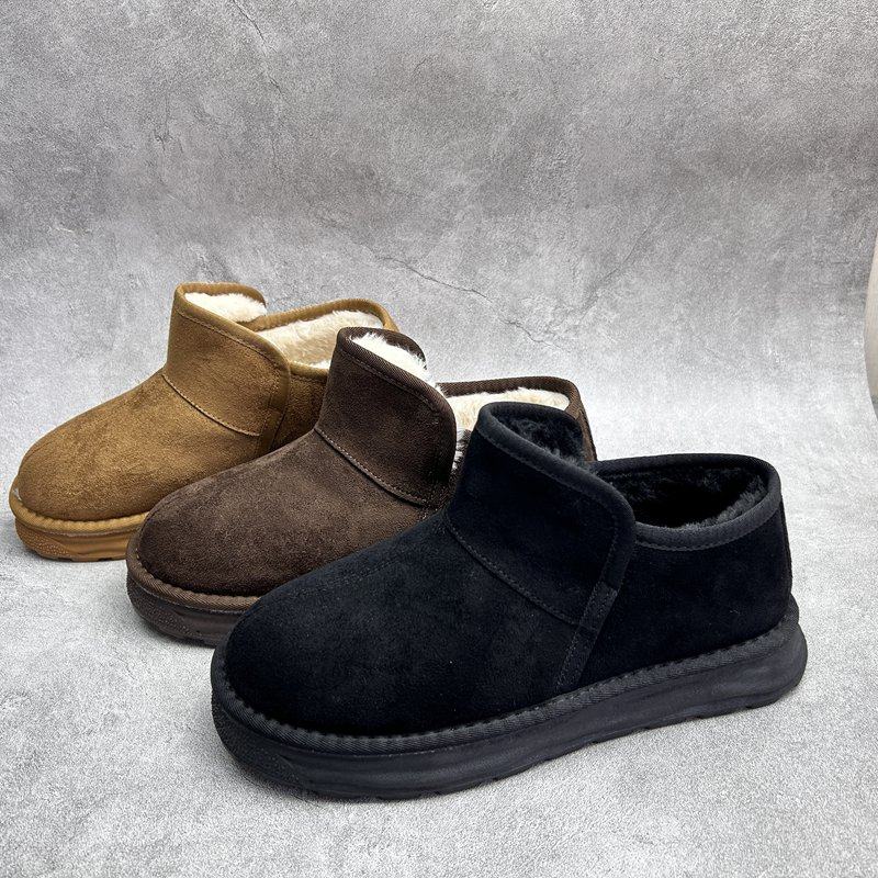 2025冬季断码绒面男鞋百搭雪地靴保暖圆头厚底加绒舒适平底男棉鞋,流行男鞋,时尚雪地靴,淘宝优惠券,粉丝福利购,淘宝优惠卷