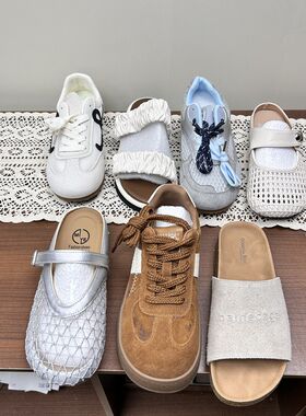 工厂断码pu运动鞋女2026夏季新款老爹鞋休闲鞋圆头松糕底德训鞋