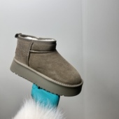 真皮女鞋 工厂2025处理冬款 断码 雪地靴牛皮厚底套脚绒里保暖女短靴