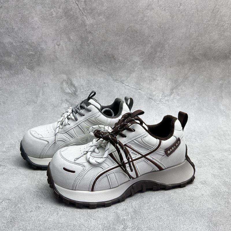 2025断码秋季真皮新款女鞋厚底休闲深口时尚牛皮系带加绒女棉鞋