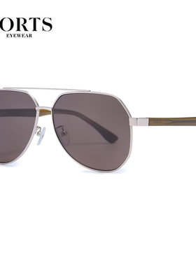 PORTS宝姿男士飞行员太阳镜复古金属风防紫外线开车墨镜 PSM21003
