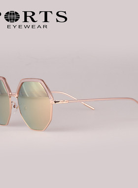 PORTS宝姿太阳眼镜女潮蛤蟆镜炫彩膜 复古墨镜水银亮膜 PSF11913