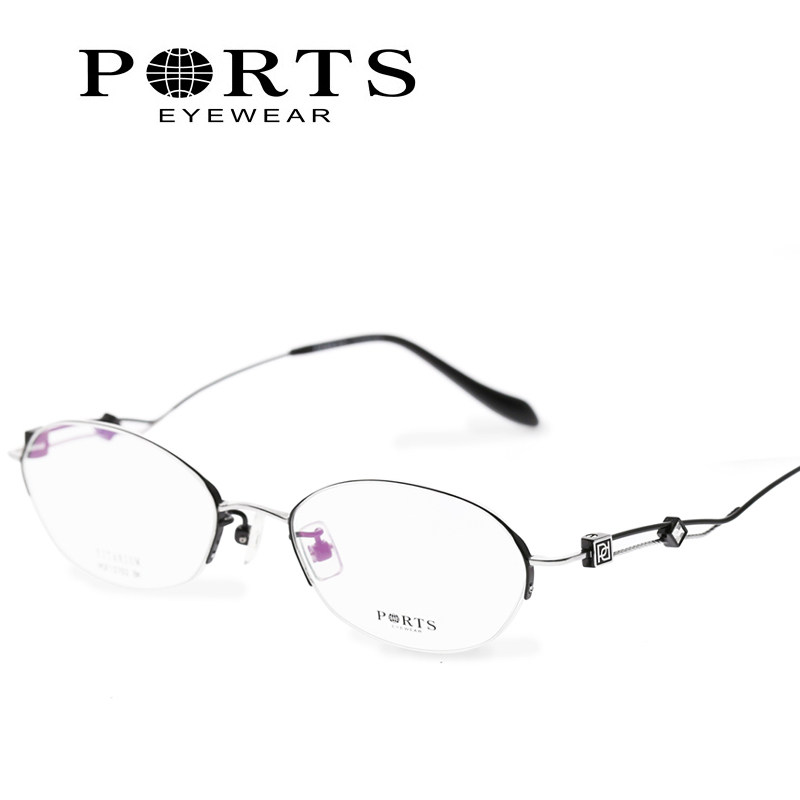 Ports宝姿眼镜架近视优雅超轻半框女 潮流眼镜框配光学POF12702