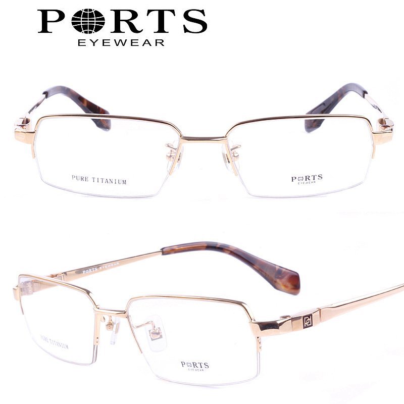 PORTS宝姿眼镜框男款近视眼镜纯钛眼镜架男商务大脸 正品POM12205