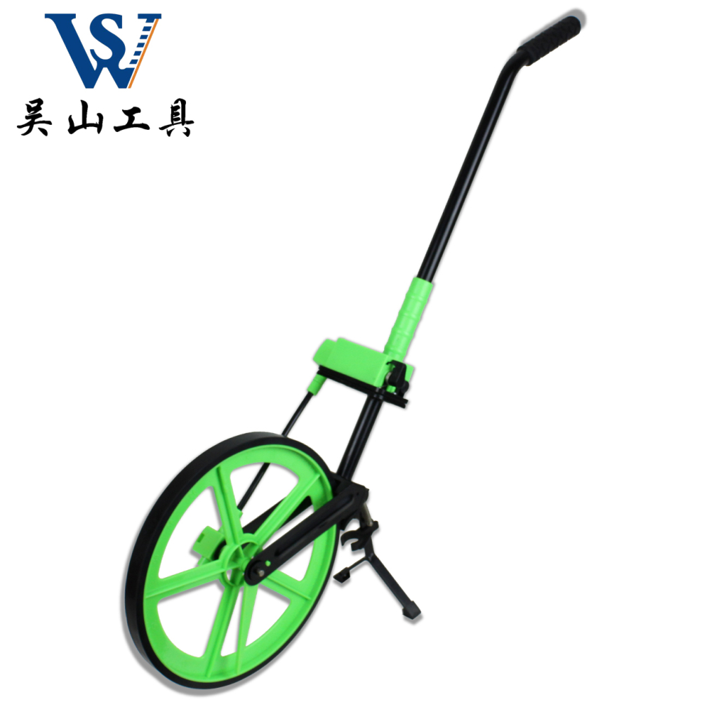 全新正品机械数显测距车测量轮轮式测距仪测距轮大轮尺 WS-201绿