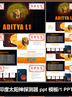 印度太阳神探测器Aditya L1介绍PPT模板可编辑工作计划总结