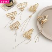 hair personality headgear抓夹 butterfly chain grab clip