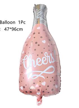 Bride To Be Big Wine Bottle Balloon Cheers Banner Bridesmaid