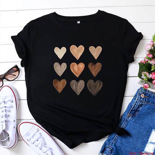 Ladies Cotton T-shirt Harajuku Women Vintage Tshirts Woman女