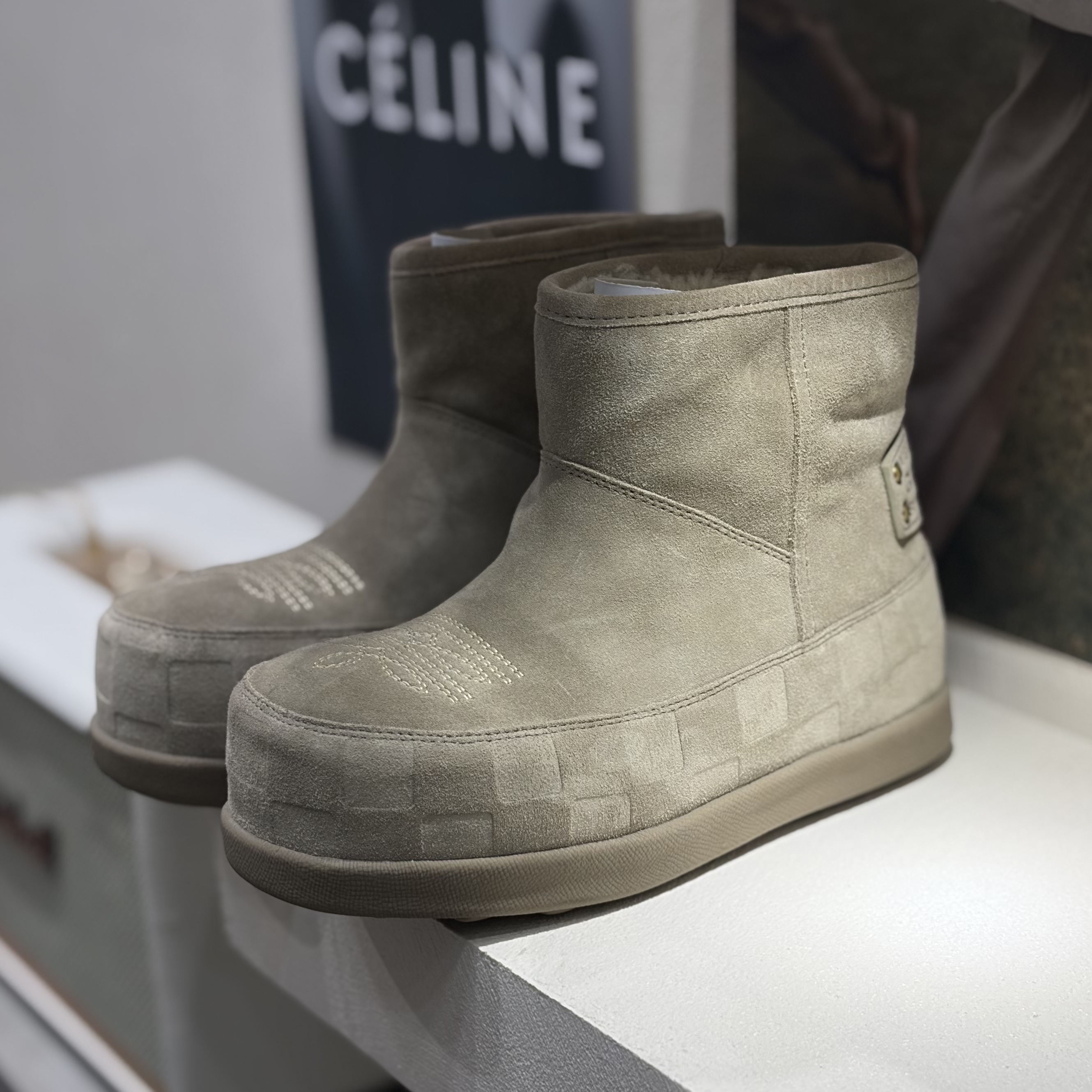 小众设计师25冬款羊毛牛皮靴子雪地靴女