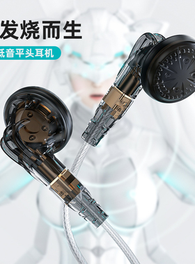 声菲尔PT2022有线耳机TYPEC圆头通用HIFI平头耳塞式手机电脑耳麦