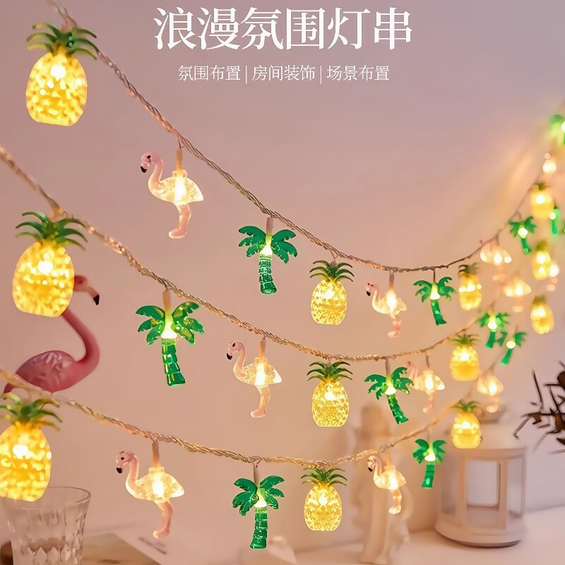 ins少女心夜市摆摊仿真水果灯串