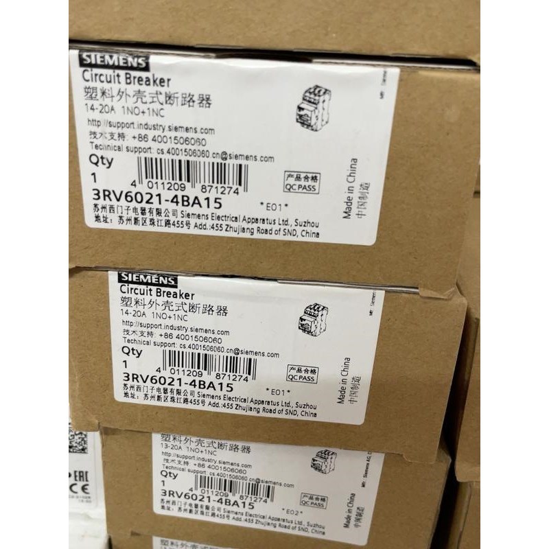 西门子马达断路器    3RV6021-4BA10 3RV6议价
