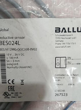 全新原装正品巴鲁夫传感器BES024L BES M12MG-议价