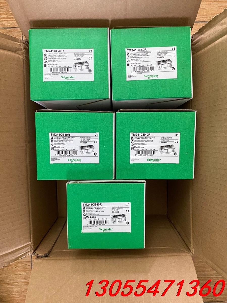 议价施耐德可编程控制器，型号TM241CE40R，集成一个以太网