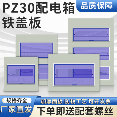 pz30科美帝盖板强电箱盖子家用空开照明箱PZ30铁面板塑料箱通用盖