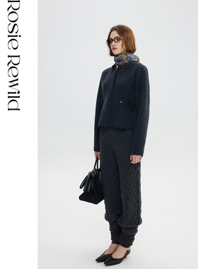 Rosie Rewild｜2026春限量重工 高密度羊毛麻花针织裤 可搭袜套