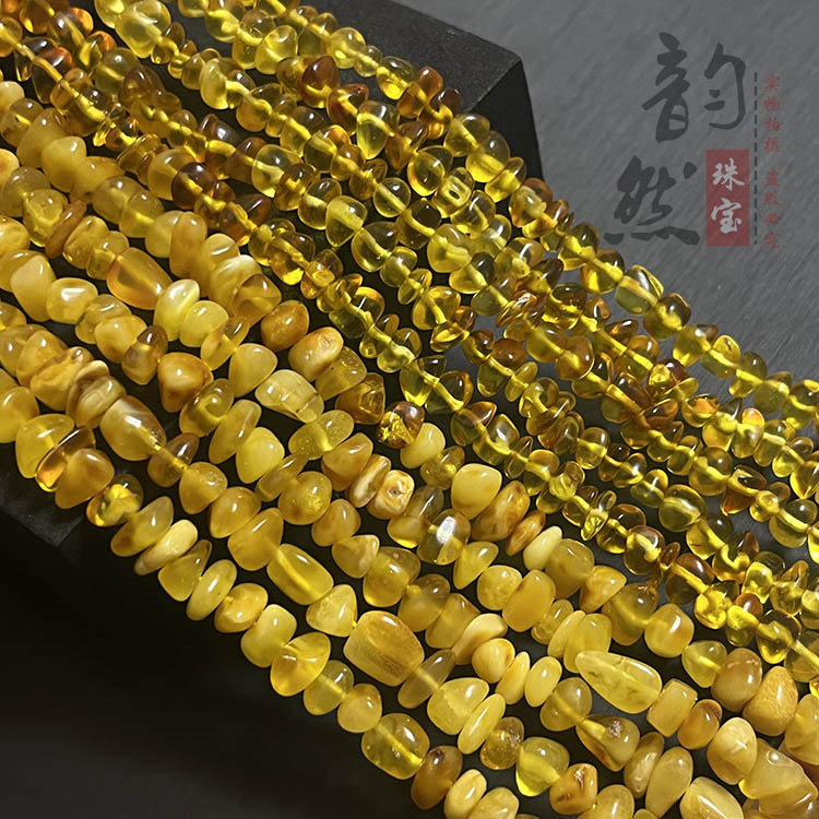 天然蜜蜡原石天然石鸡油黄蜜蜡随形糖豆琥珀金珀碎石diy散珠串珠