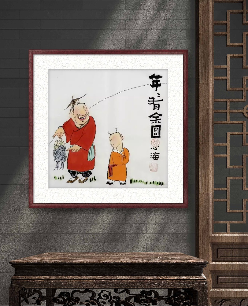 禅意国画装饰画手绘办公室字画