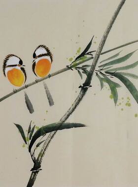 纯手绘字画书画装饰画热销YI090421无款国画花鸟画小品33 33