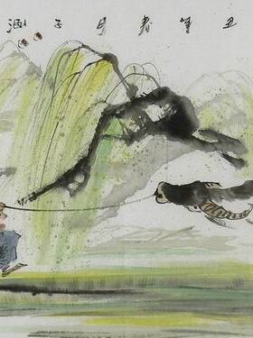 国画手绘琴棋书画雅士人物画字画李子涵三尺琴棋书画酒茶1GG100