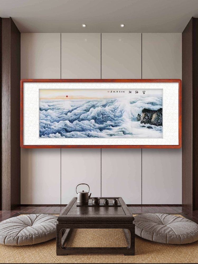 纯手绘山水画国画聚宝盆办公室