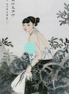 国画仕女纯手绘字画装饰画包邮顾雪芳四尺小写意人物画美女136GG