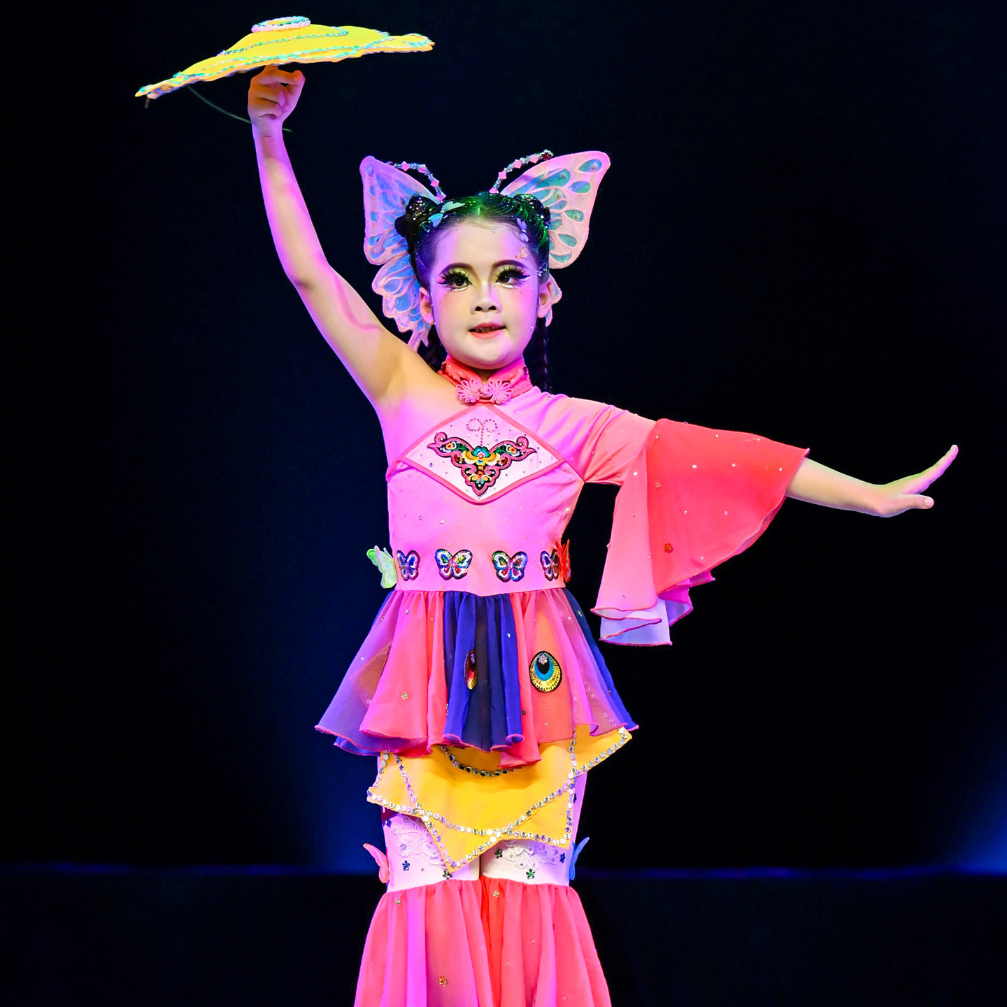 蝴蝶花  中国舞(独舞)女童舞蹈服装定制表演服装,个性定制/设计服务/DIY,舞台演出/舞蹈服装定制/加工,淘宝优惠券,粉丝福利购,淘宝优惠卷