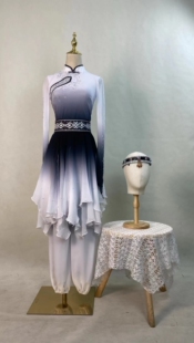 龙飞凤舞《蒙古族筷子舞M54》小舞蹈家桃李杯成人演出服定制租赁