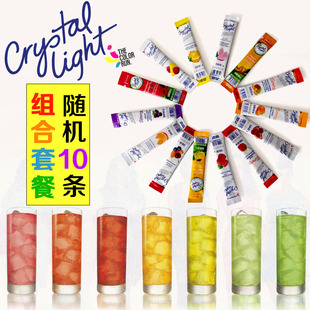 代购 Light无糖低卡维他命饮料粉10口味拆包组合 美国进口Crystal