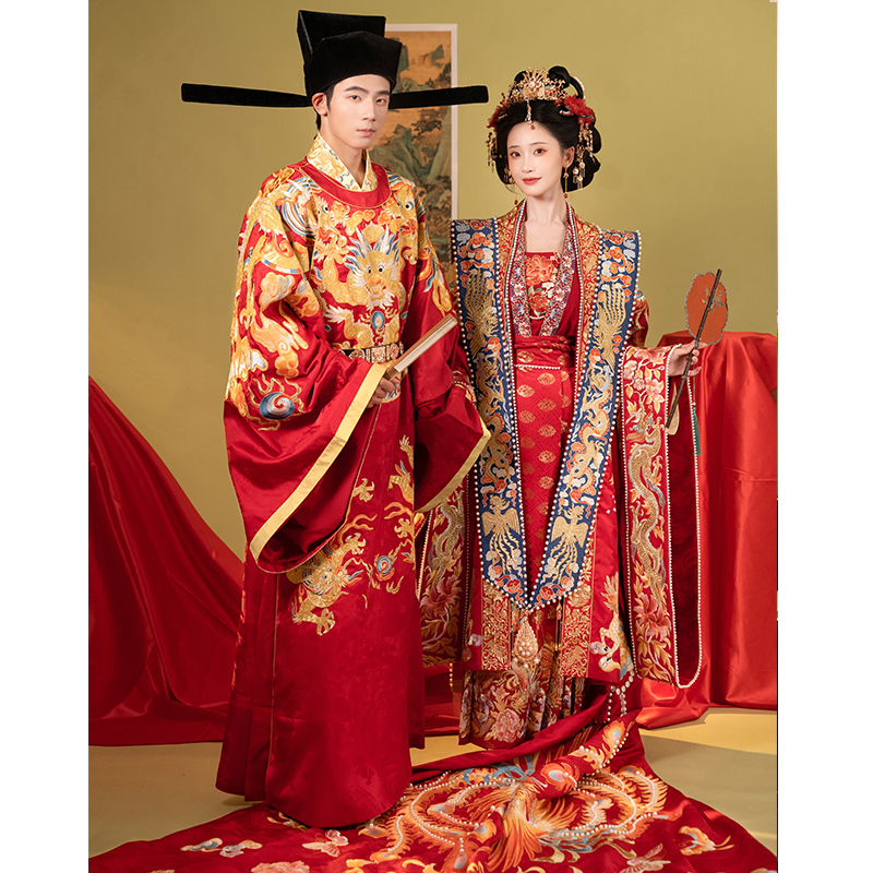 百迭裙宋制婚服套装新款重工汉服