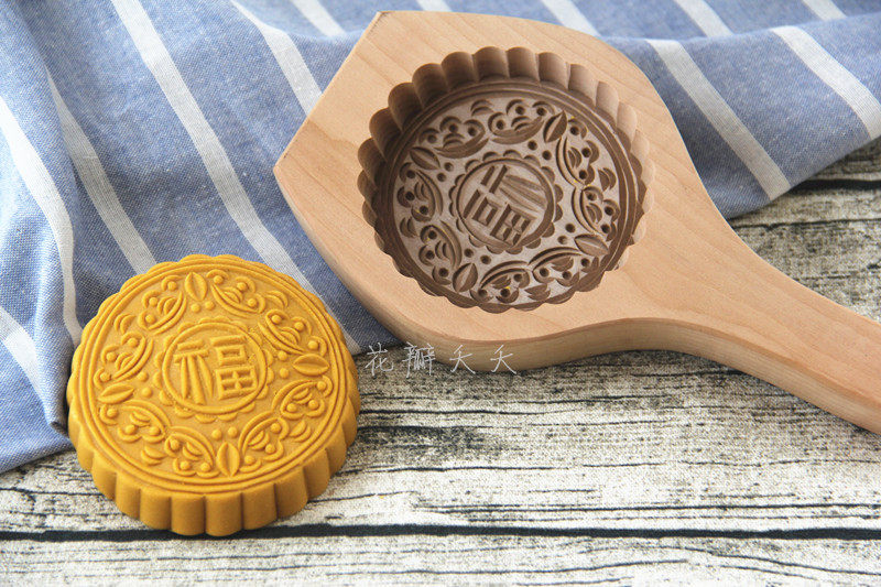 包邮木质模具月饼厨房烘焙工具南瓜饼白糖糕绿豆饼干模实木