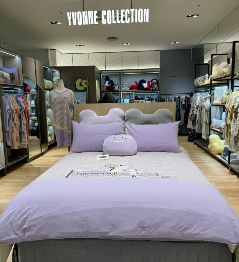 台湾以旺YVONNE2024春夏恐龙网球床组美棉被套枕套1.5床单双人床