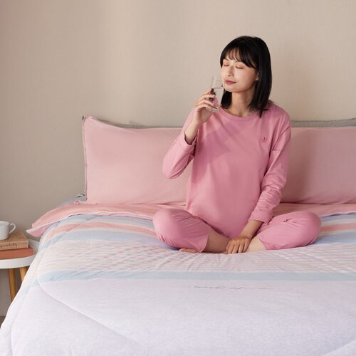 台湾以旺甜梦条纹胶原美肤四季被