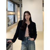 Luu法式 名媛黑色小香风外套女春季 2026新款 Halo 气质高级短款 上衣