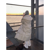 Halo 90白鸭绒巨保暖过膝厚外套 2025新款 Luu白色长款 羽绒服女冬季