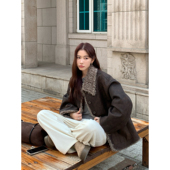 新款 皮毛一体外套女冬季 加厚两面穿皮衣高级感保暖大衣 Luu Halo