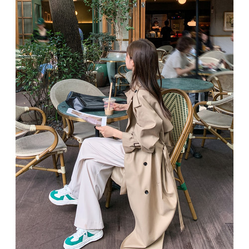 HaloLuu卡其色风衣外套高级感