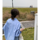 Luu蓝色衬衫 女2025早秋韩版 宽松薄款 Halo 防晒休闲慵懒风长袖 衬衣