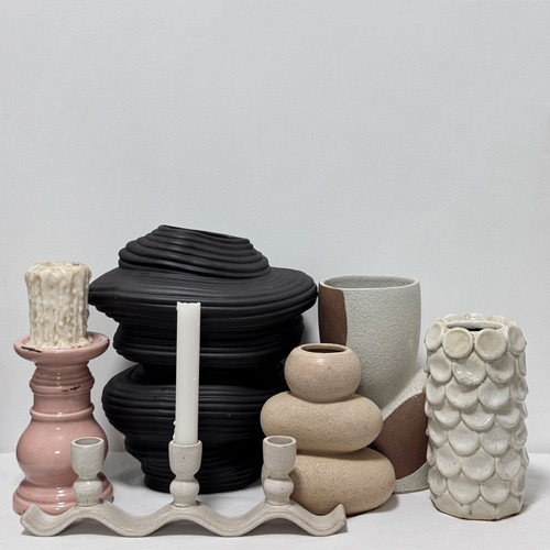 外贸出口 孤品 高温陶瓷花瓶  花盆 摆件 水培 烛台 手工手作