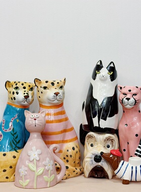 外贸 动物系列 陶瓷花盆、花瓶、摆件、水壶 储物 摆件 储物罐
