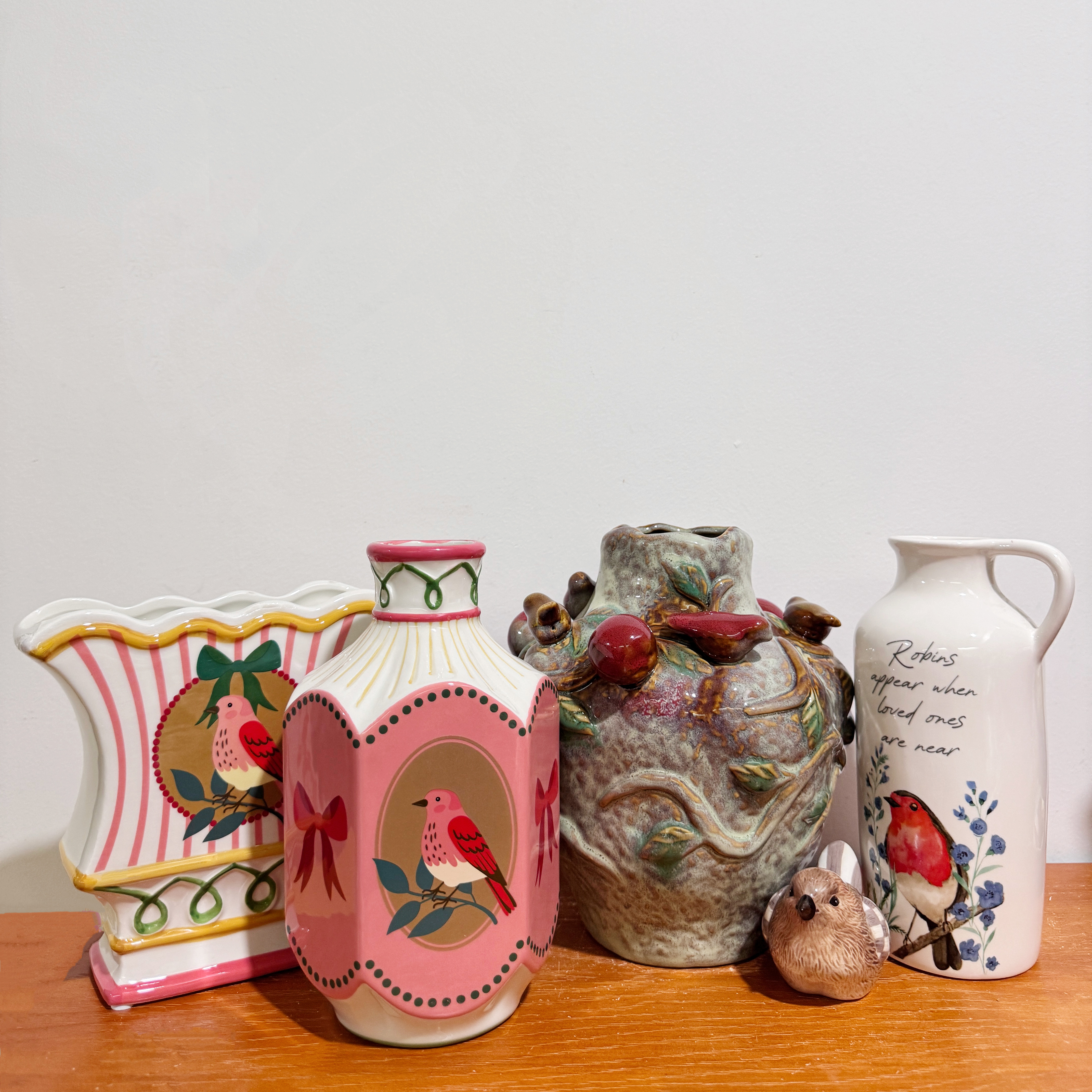 外贸孤品 动物 鸟系列花盆、花瓶、烛台、置物盘 红酒塞笔筒 摆件图片