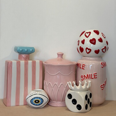 外贸出口 孤品 陶瓷花瓶  花盆  摆件 工具桶 首饰盘 储物 收纳