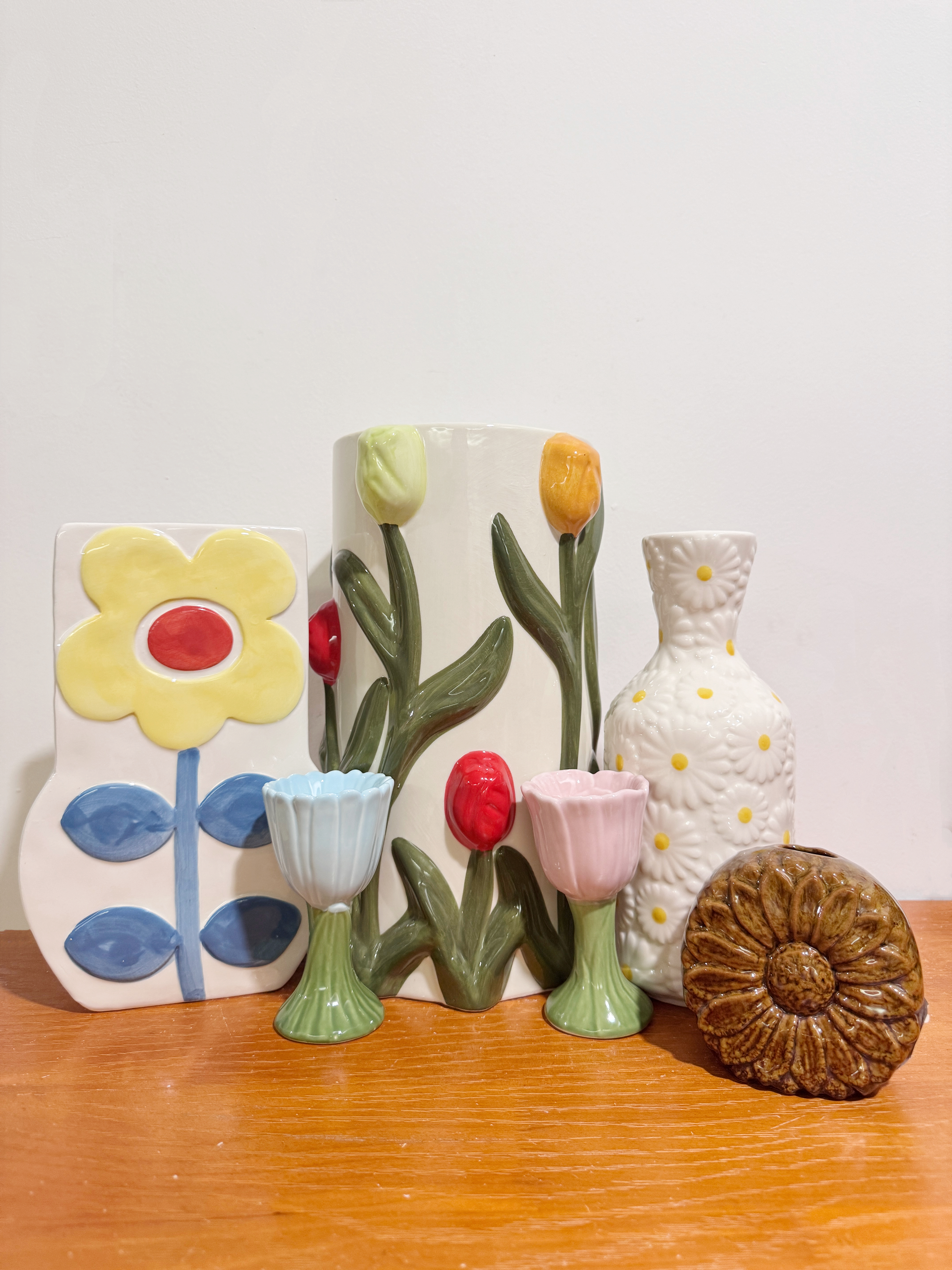 外贸孤品 花朵系列手绘花瓶、花盆、工具桶、马克杯、摆件 蛋托