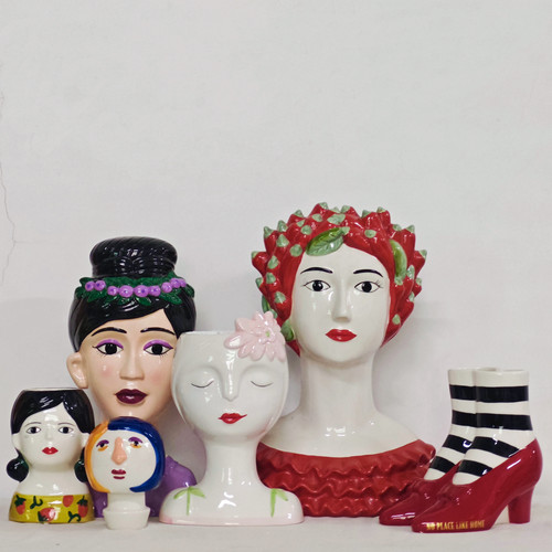 外贸孤品 人像人物系列花盆、花瓶、笔筒 摆件 香薰瓶