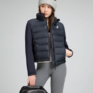 restandrecreation韩版2025排骨棉服女款羽绒短款立领棉衣外套