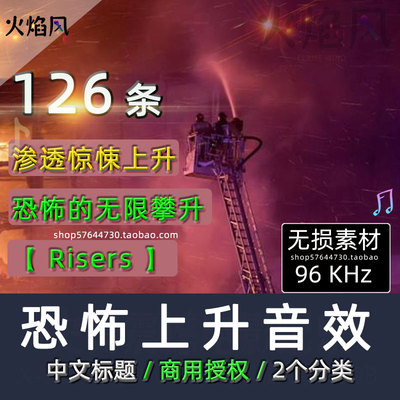 中文标题◆恐怖类Risers上升音效包渗透惊悚无损短剧商用声音素材